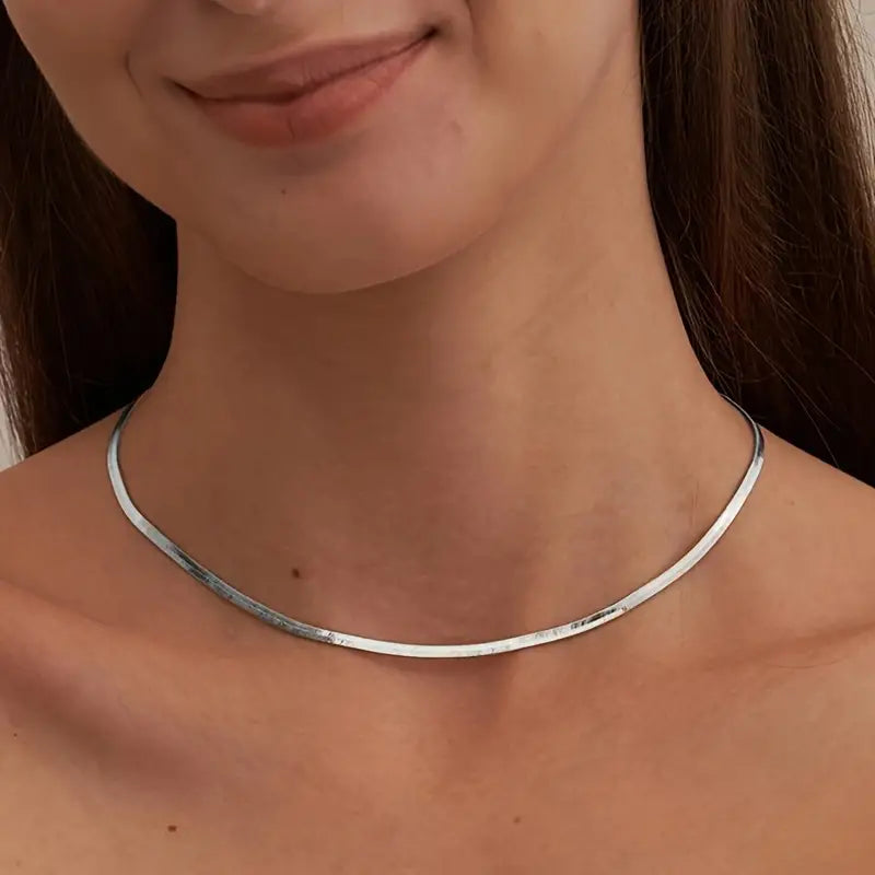 Gold Herringbone Necklace
