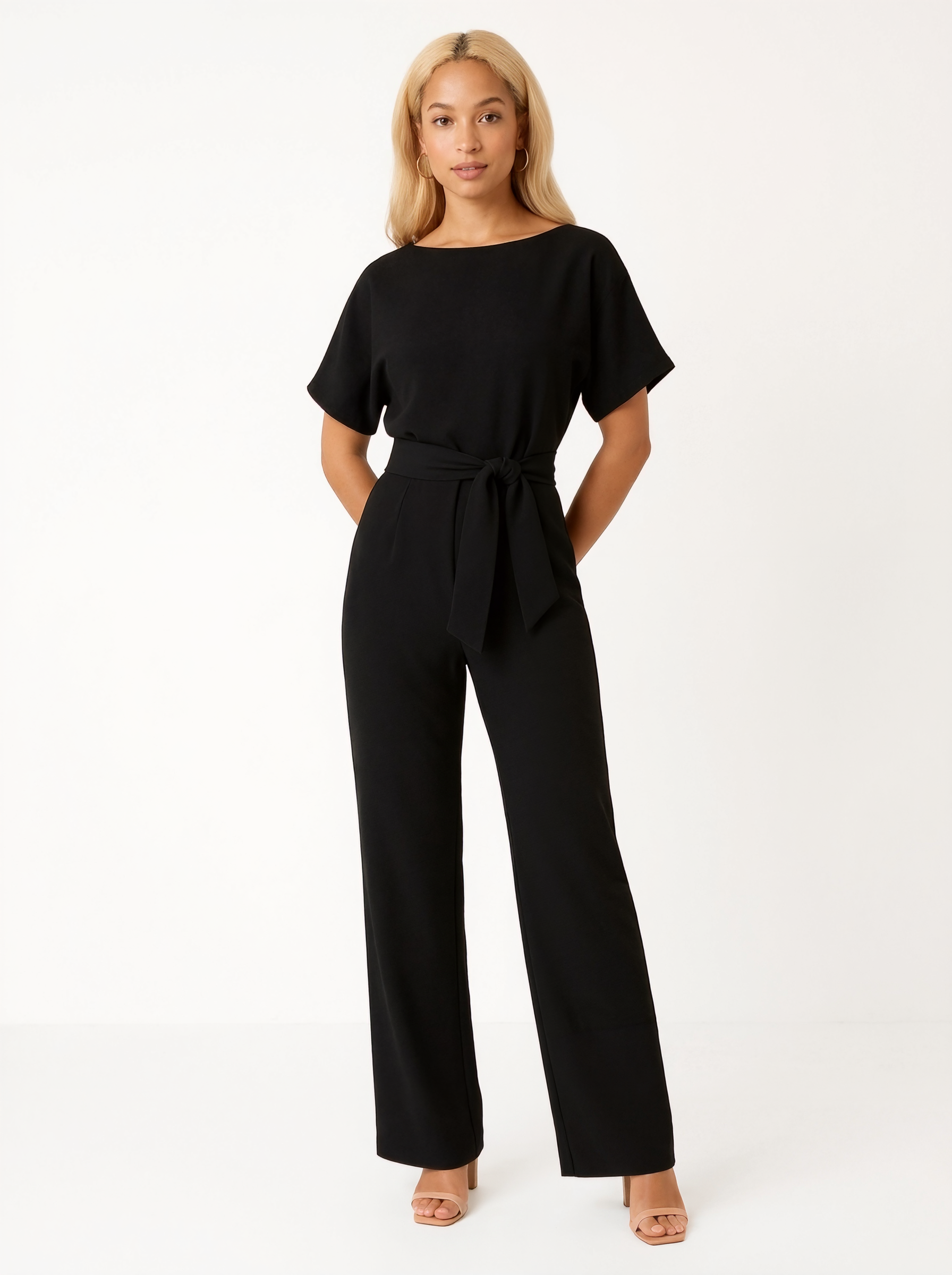 Tailored Tie-Waist Jumpsuit