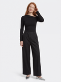 Asymmetrical Long Sleeve Blouse