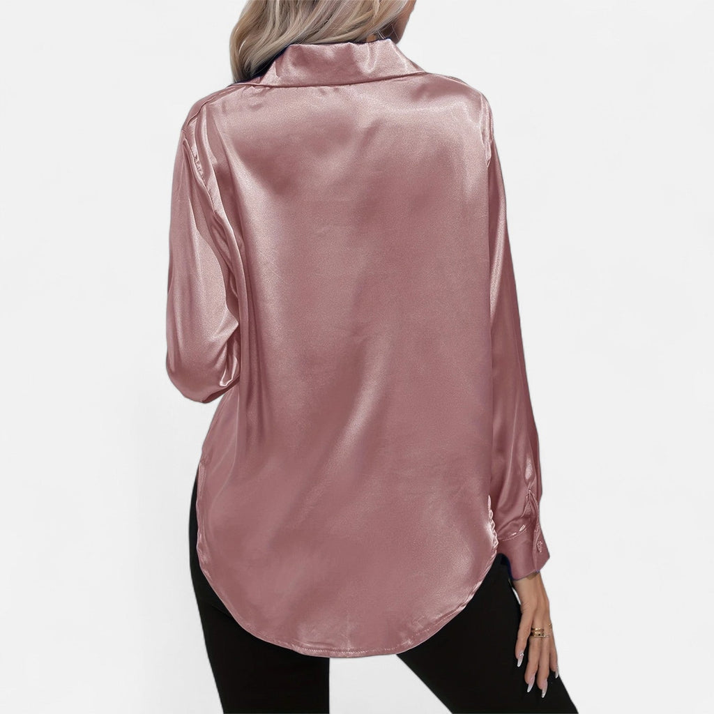 Satin Long Sleeve Blouse