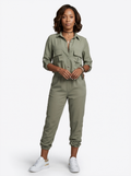 Utility Jumpsuit with Elastic Waist