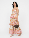 Embroidered Ruffled Maxi Dress