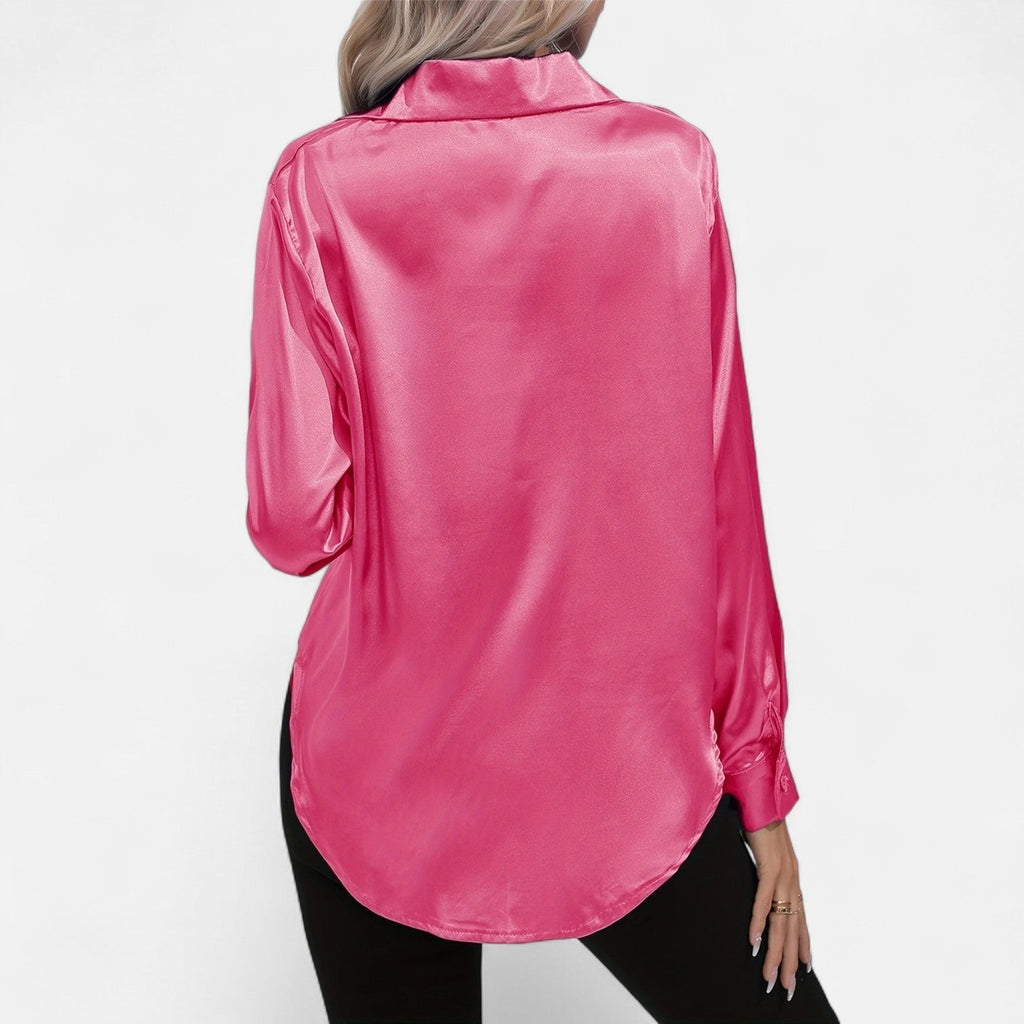Satin Long Sleeve Blouse