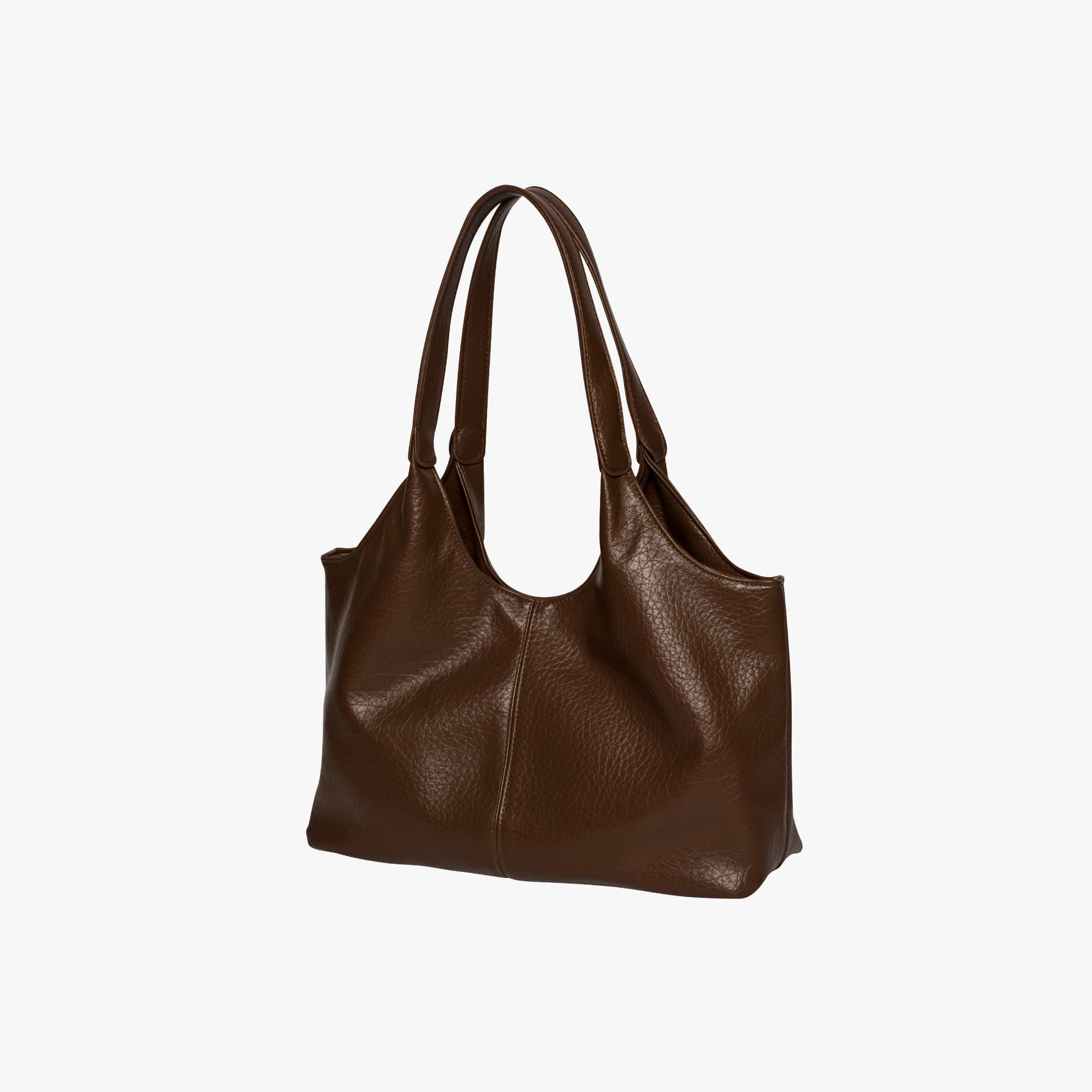 Oversized Slouchy Vegan Leather Shoulder Tote Bag