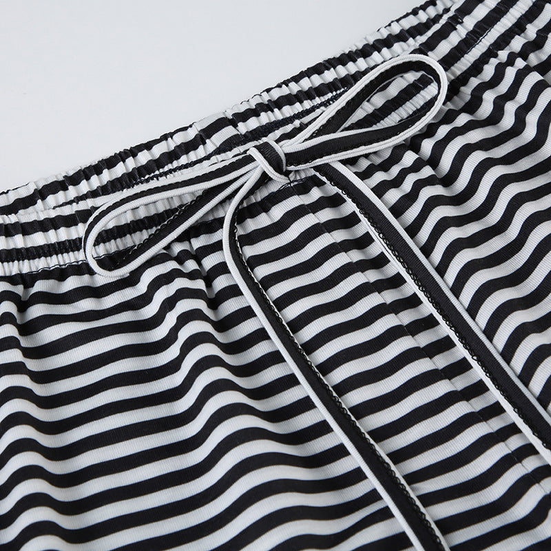 Low Rise Striped Lounge Trousers