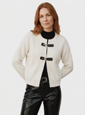 Cropped Cable Knit Cardigan