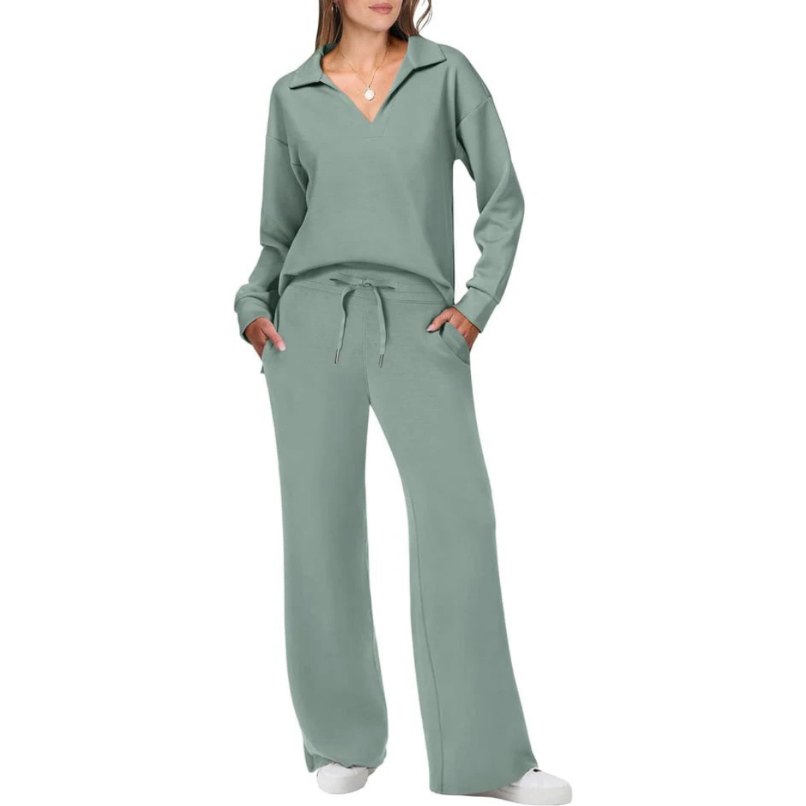 Soft Blue Relaxed Fit Loungewear Set