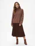 Turtleneck Button Knitted Sweater