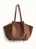 Oversized Brown Suede Tote Bag