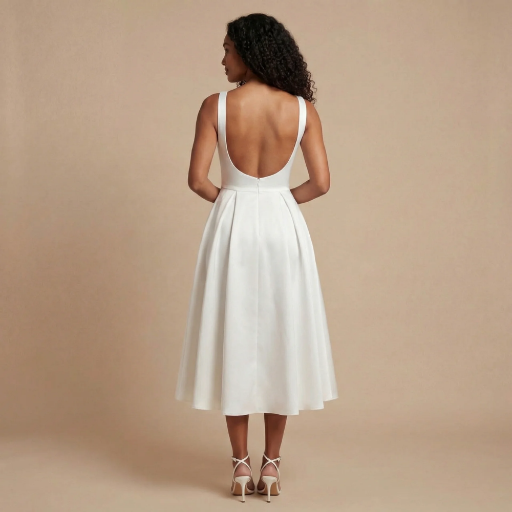 Occasion Boat Neck Midi Dress