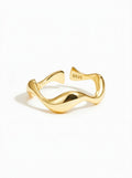 Wavy Gold Tone Ring