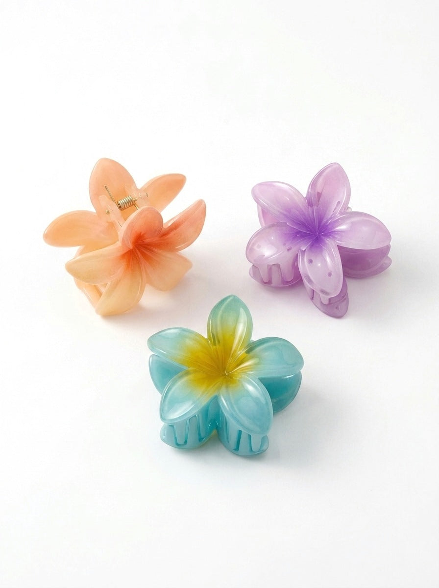 Plumeria Strong Grip Claw Clip