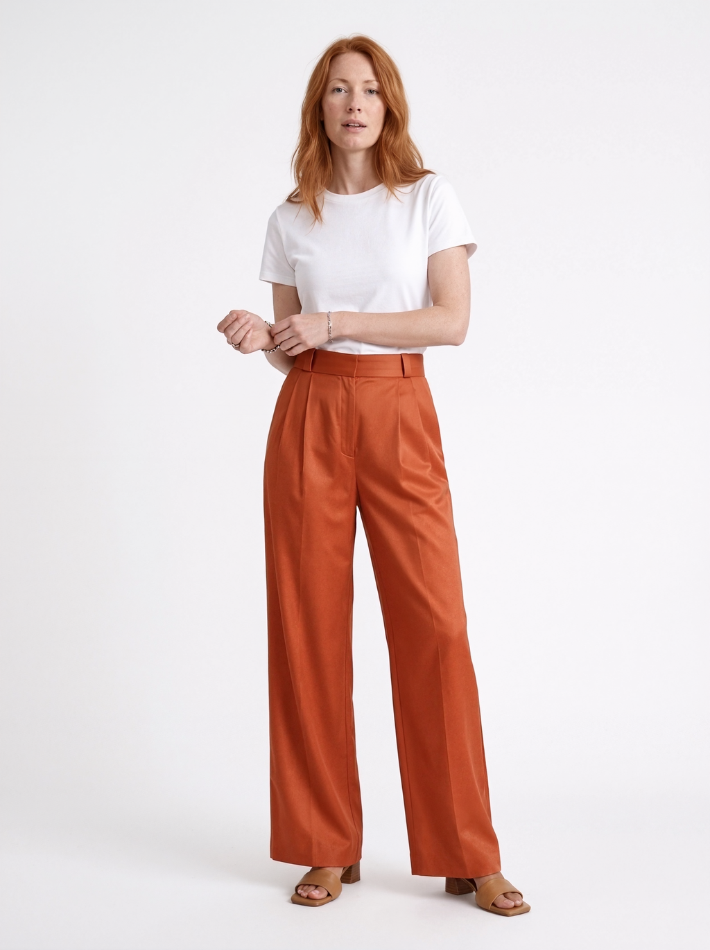 High Waisted Wide Leg Trousers