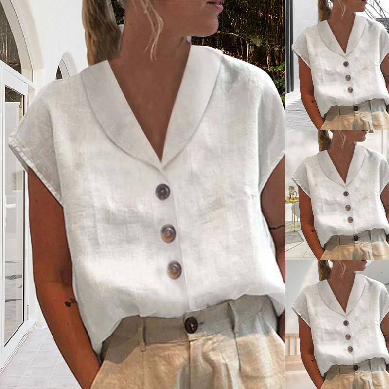 Relaxed Short Sleeve Blouse