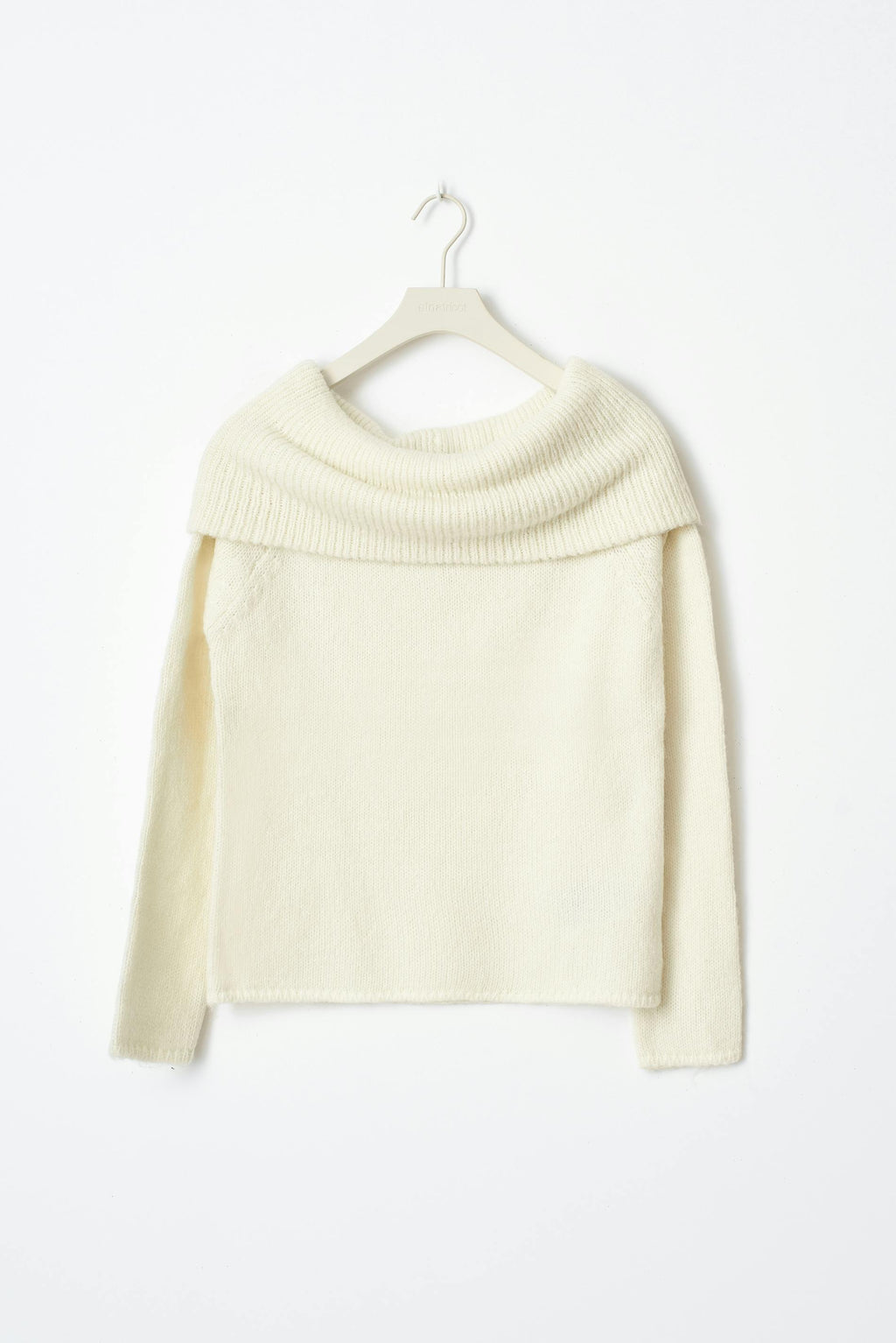 Relaxed Off-Shoulder Knit Sweater