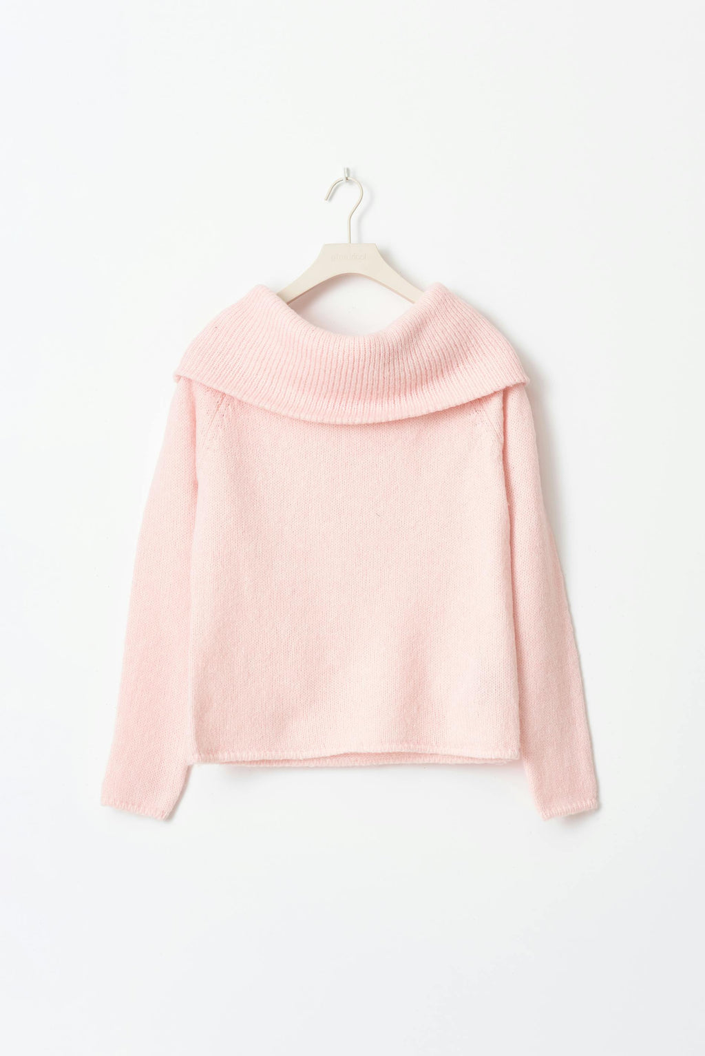 Relaxed Off-Shoulder Knit Sweater