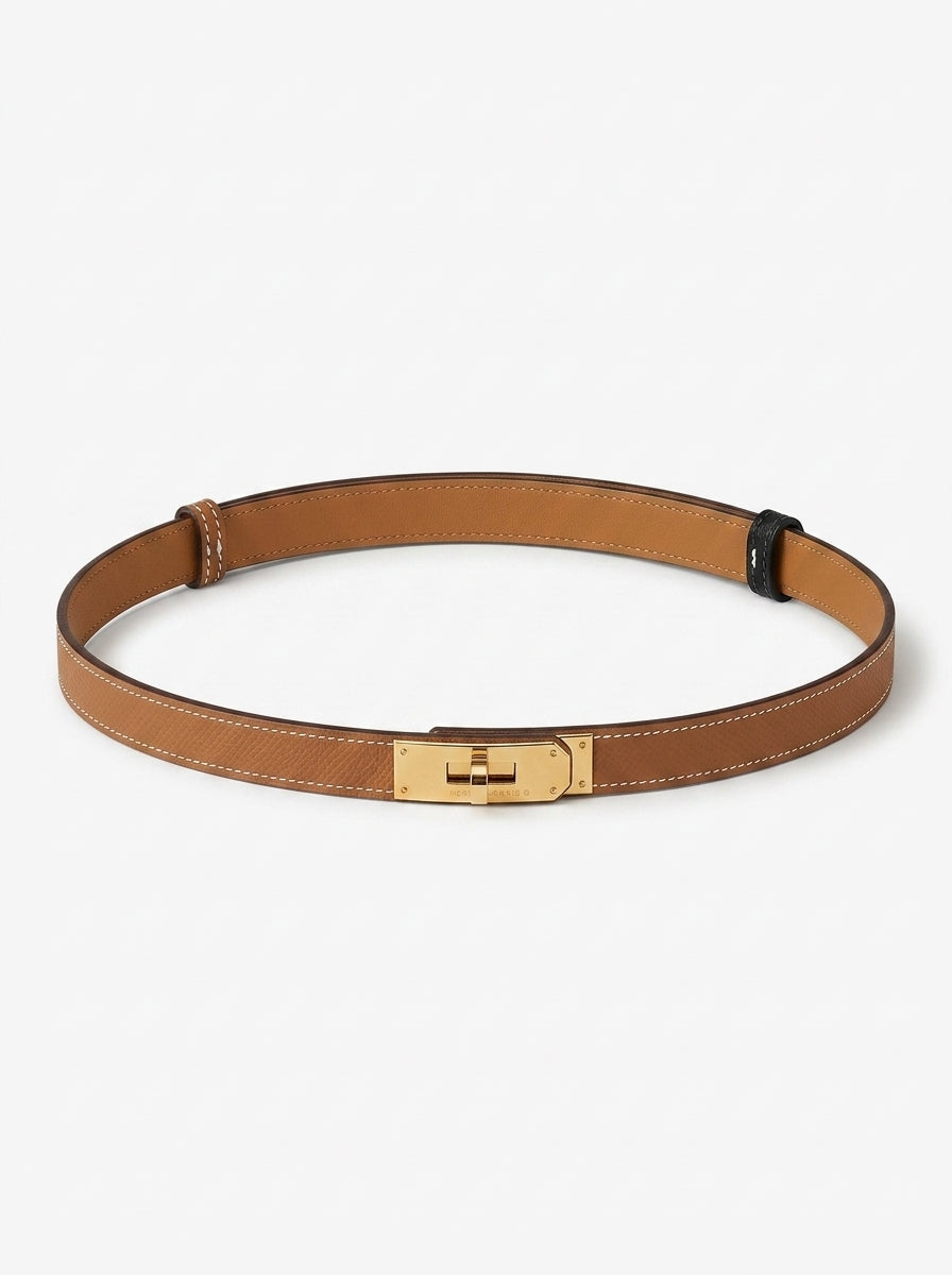 Classic Gold Turn-Lock Slim Belt