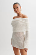 Sparkle Off Shoulder Mini Dress