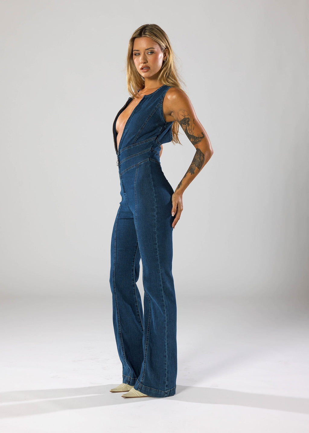 Denim Slim Fit Jumpsuit