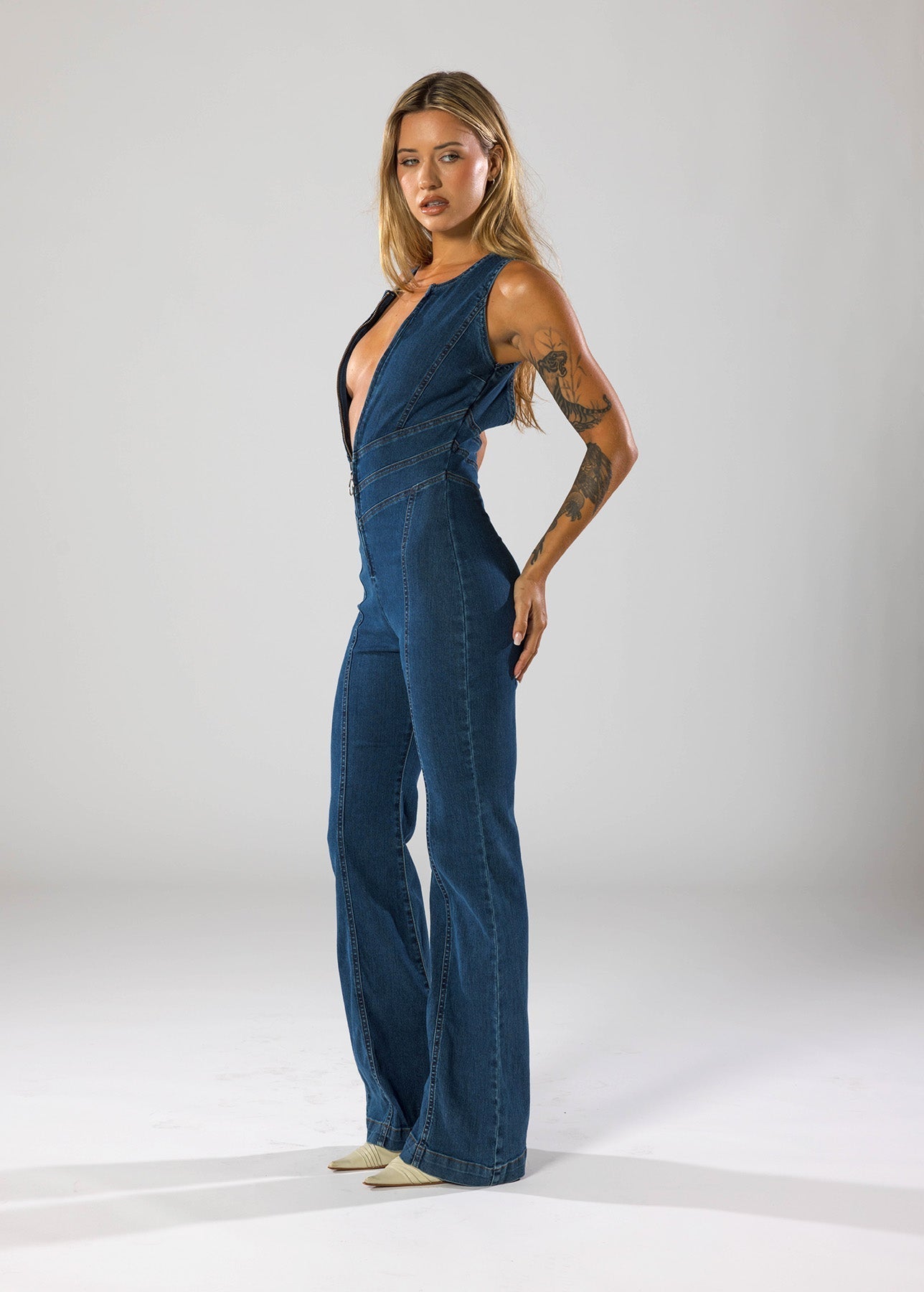 Denim Slim Fit Jumpsuit