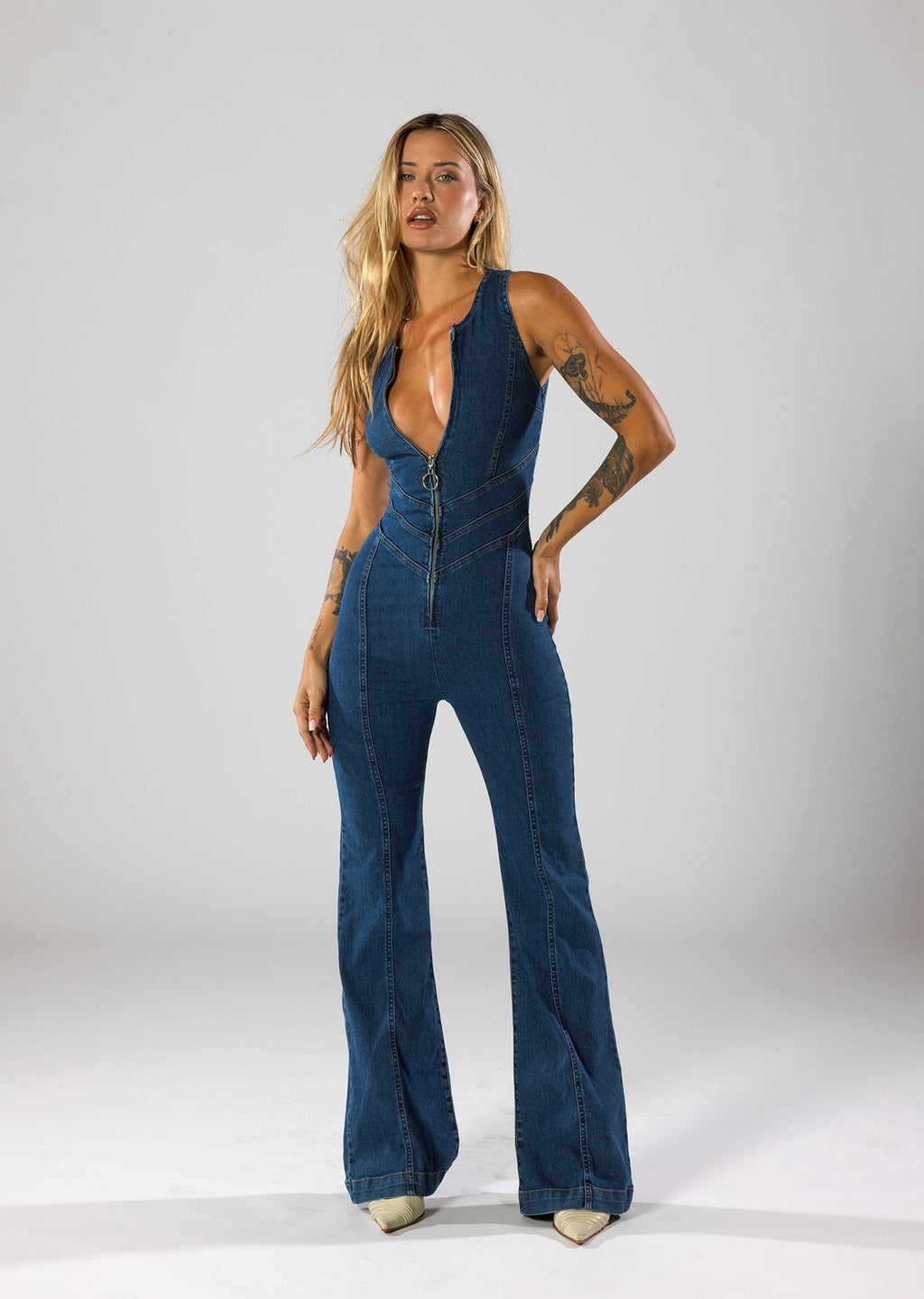 Denim Slim Fit Jumpsuit