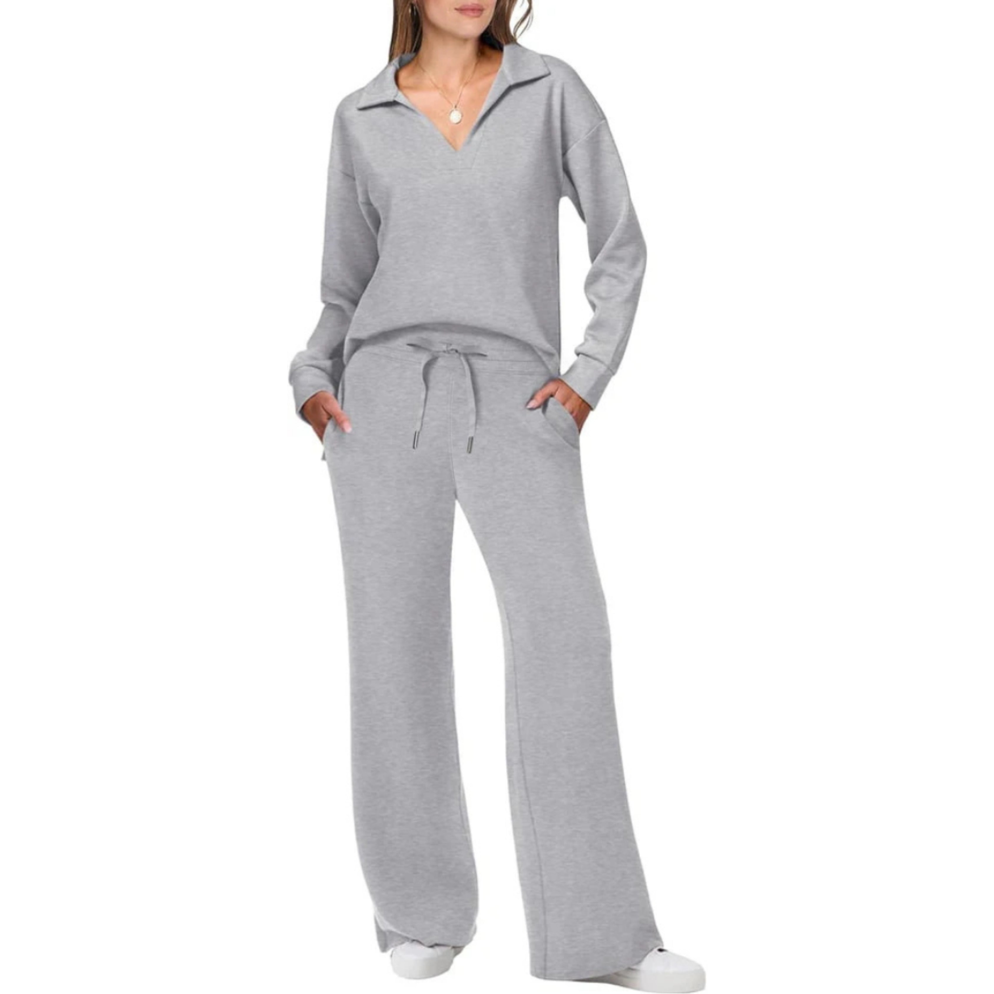 Soft Blue Relaxed Fit Loungewear Set
