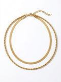 Minimalist Layered Gold Chain Necklace