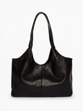 Oversized Slouchy Vegan Leather Shoulder Tote Bag