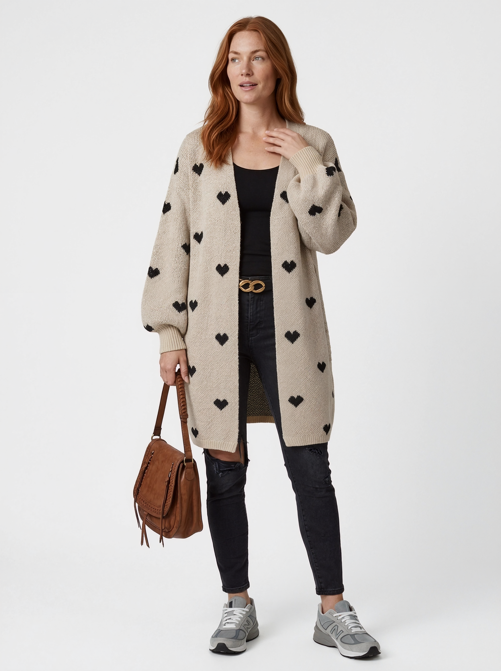 Heart Pattern Cardigan