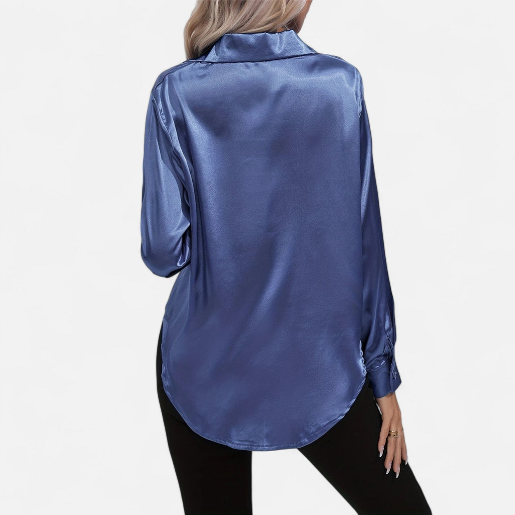 Satin Long Sleeve Blouse
