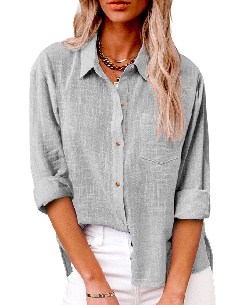 Relaxed Long Sleeve Blouse