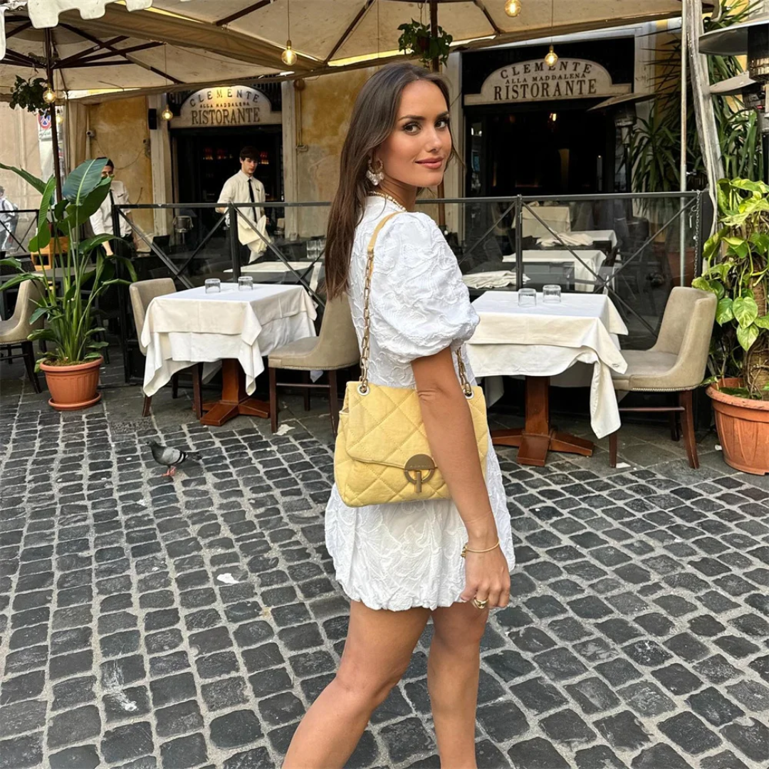 Italian Textured Midi Dress