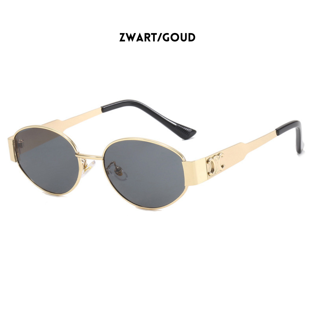 Vintage Gold Oval Sunglasses