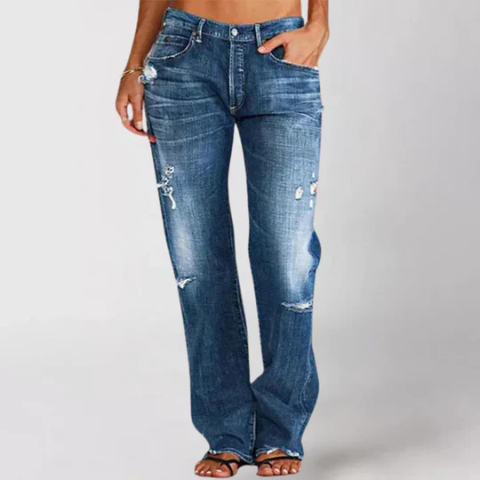 High Waist Cropped Wide Leg Jeans