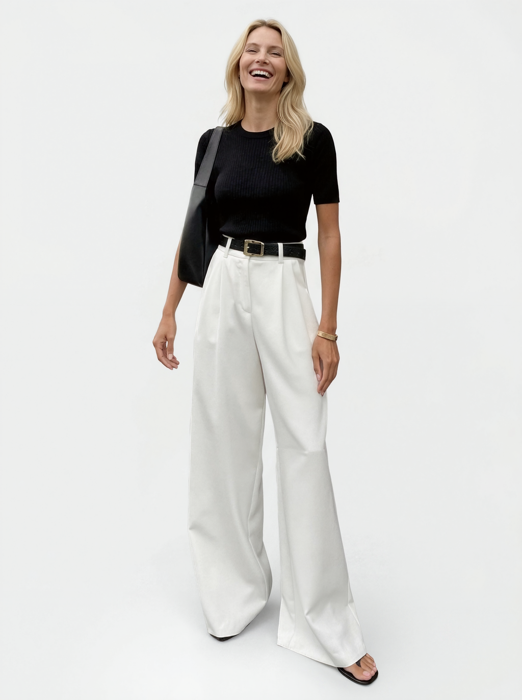 High Waist Wide Leg Trousers