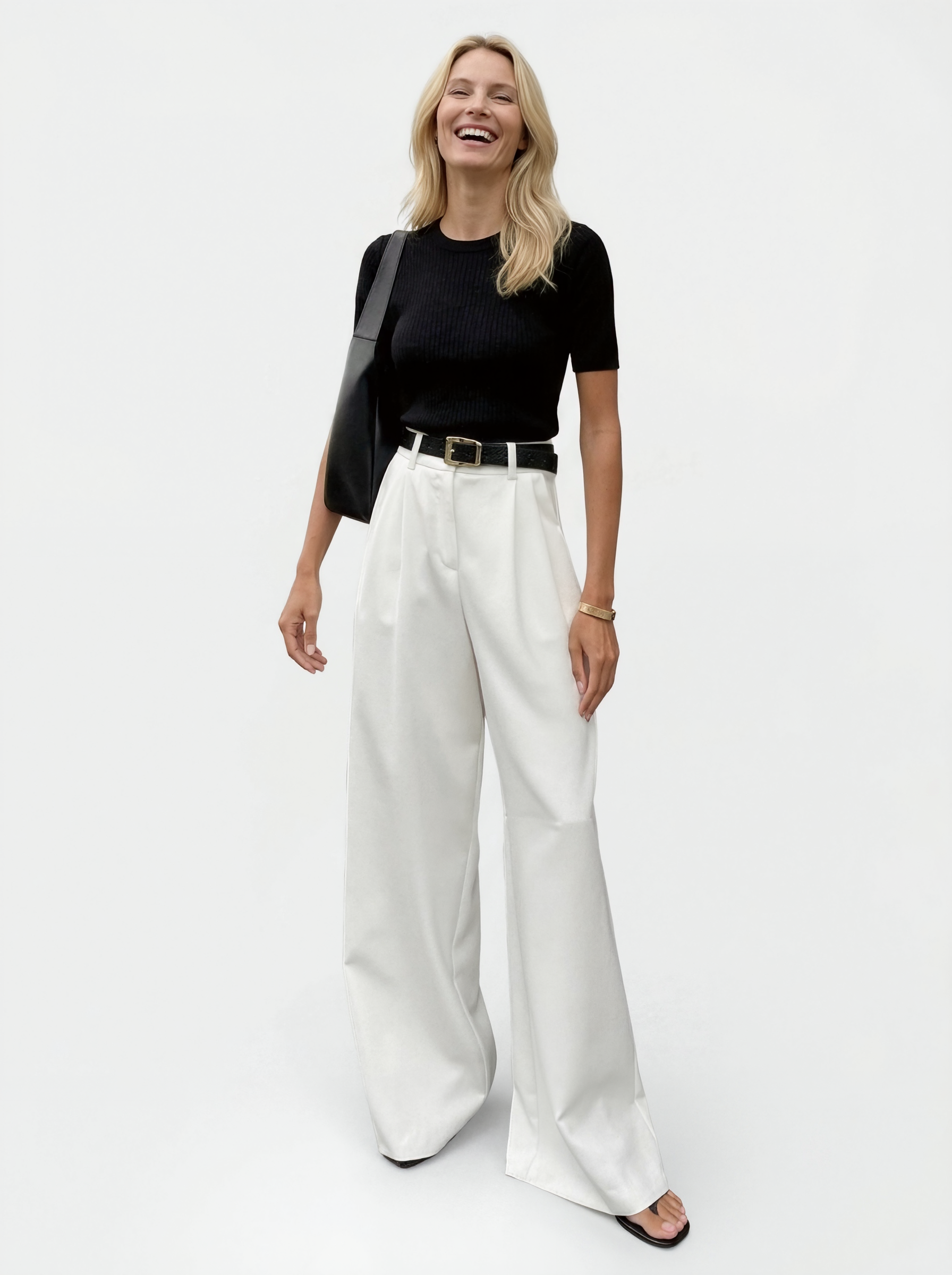 High Waist Wide Leg Trousers