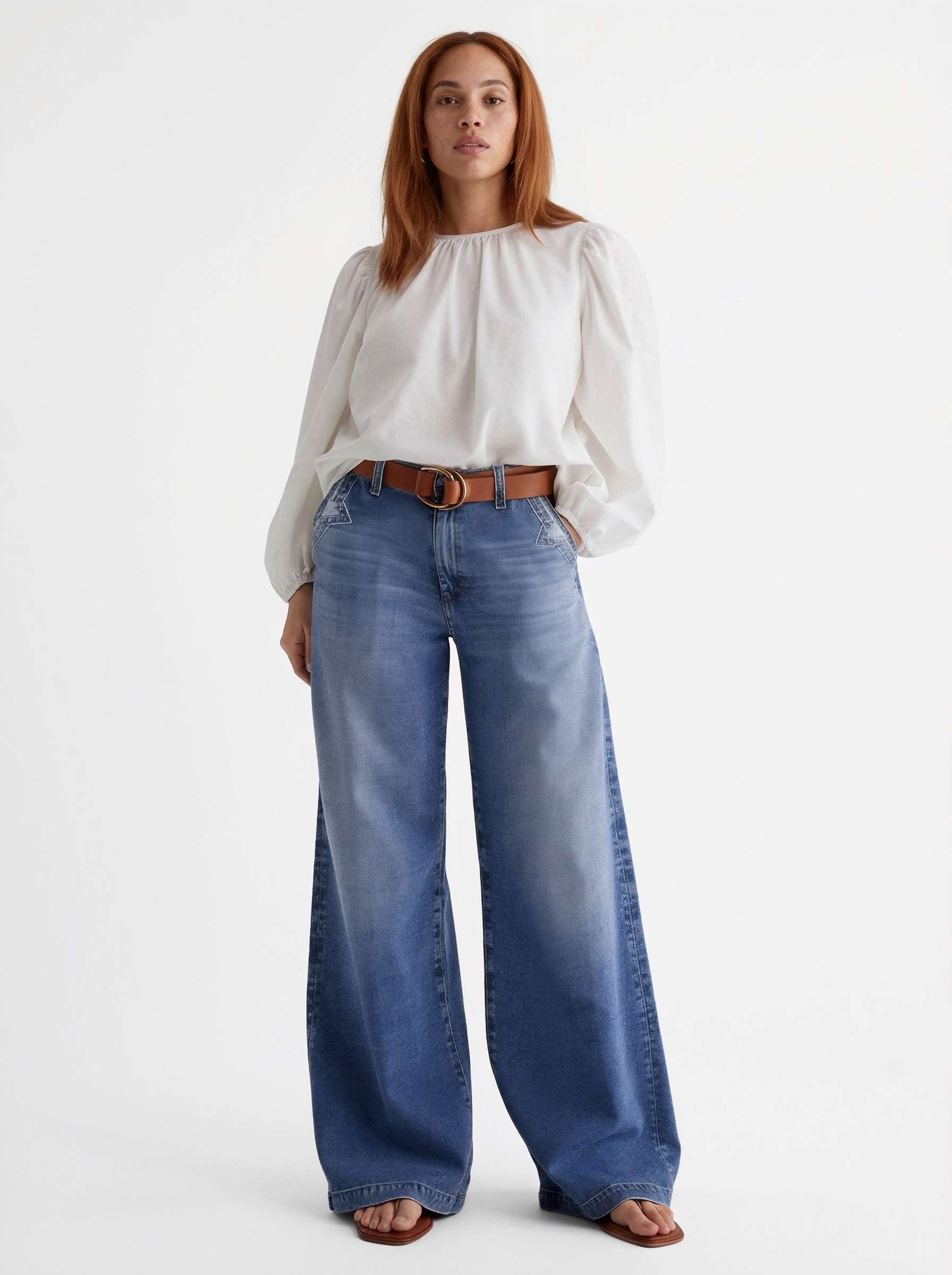 High-Rise Wide Leg Jeans