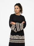 Embroidered Pattern Kaftan Dress