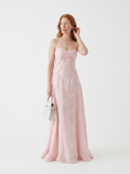 Jacquard Corset Maxi Dress