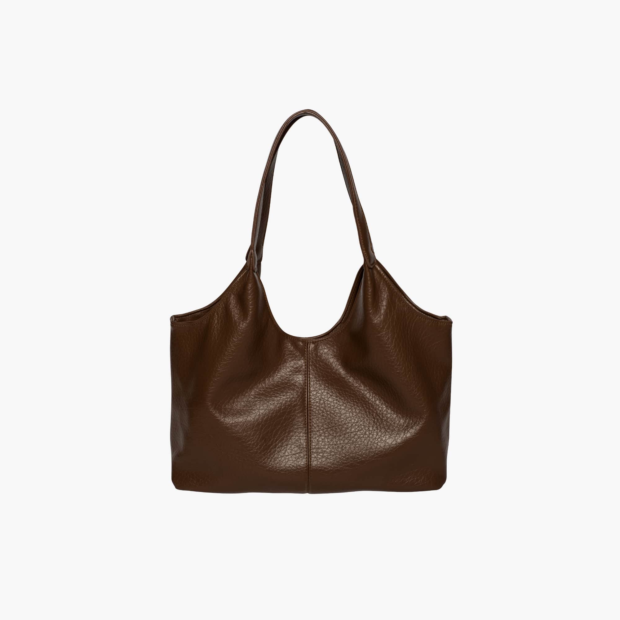 Oversized Slouchy Vegan Leather Shoulder Tote Bag
