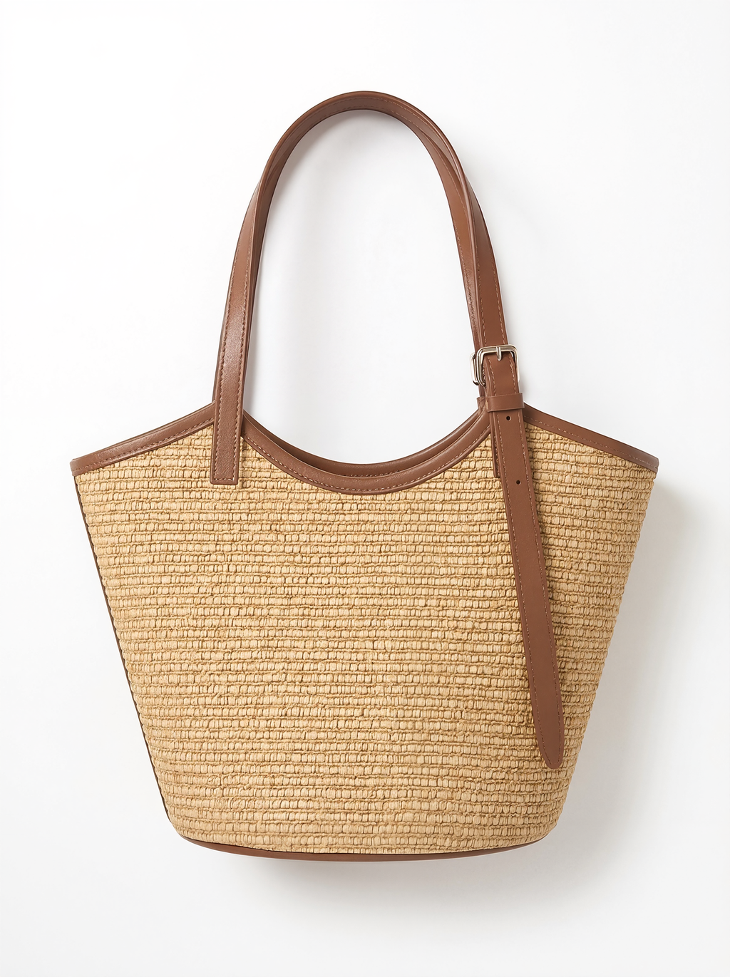 Boho Rattan Shoulder Tote Bag