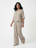 Relaxed Linen Top & Trousers Set