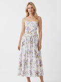 Floral Print Wedding Midi Dress