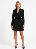Tailored Pleated Blazer Dress