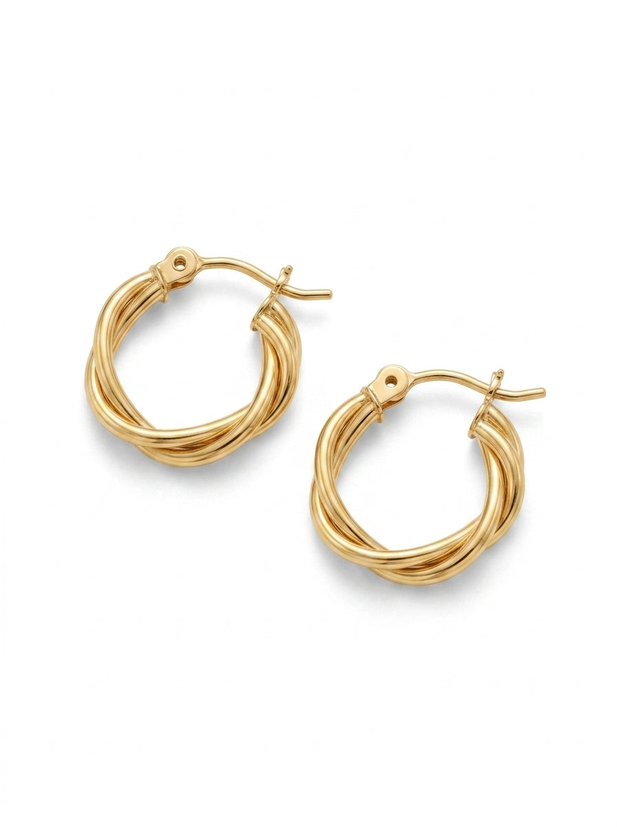 Mini Twisted Hoop Earrings
