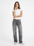 Low Rise Straight Leg Denim Jeans