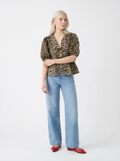 Leopard Print Tie-Front Top