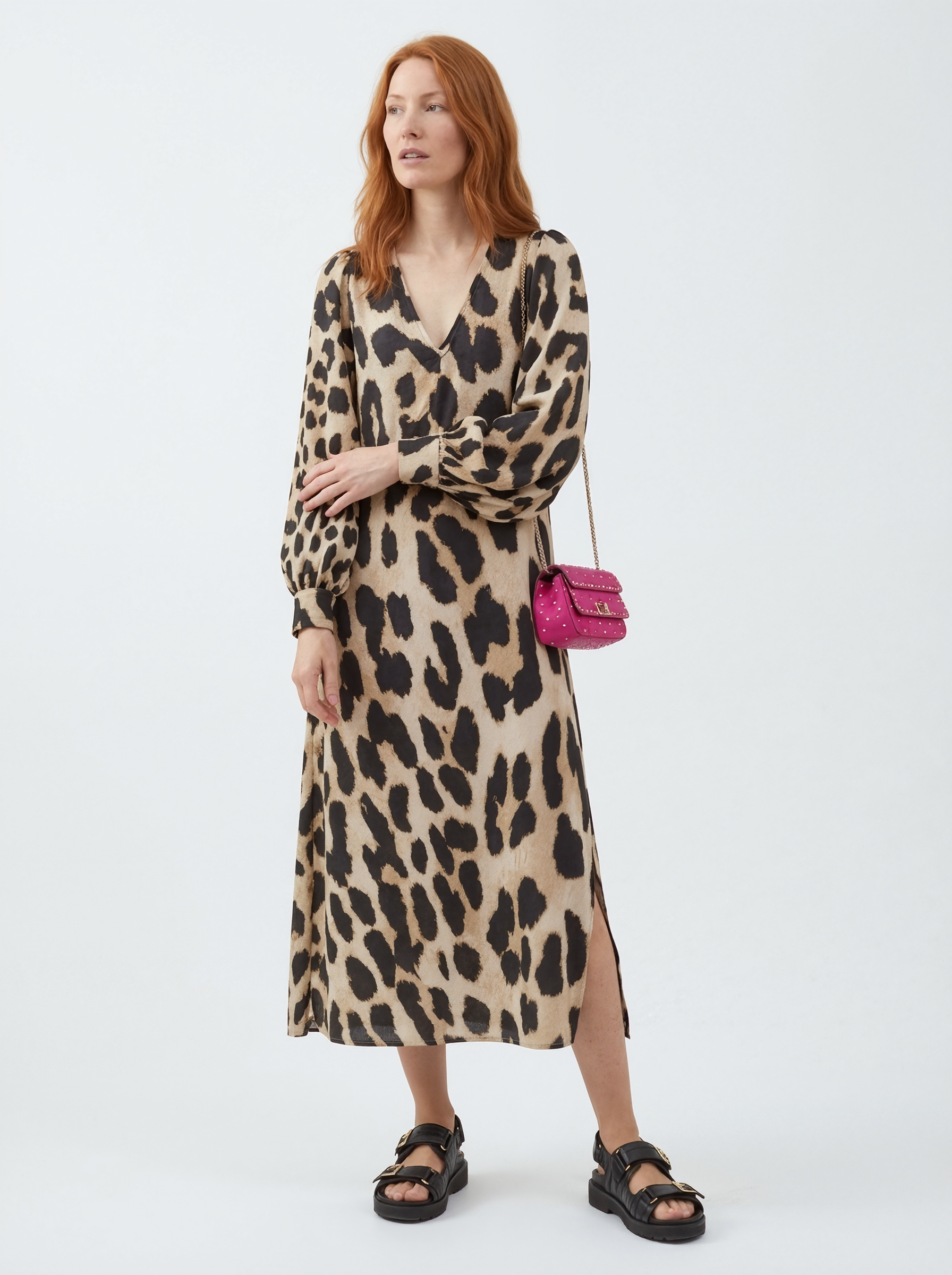 Animal Print Midi Dress