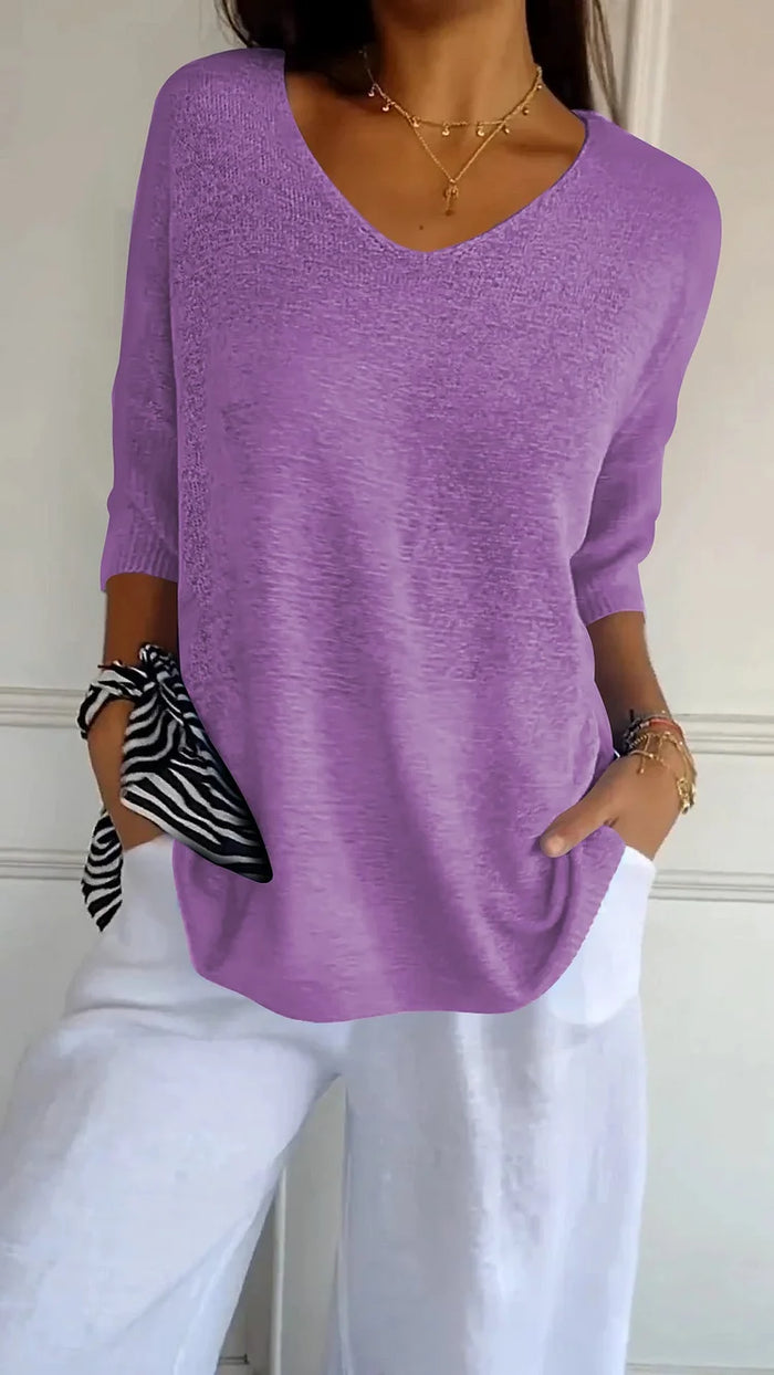 Relaxed V-Neck Sweater