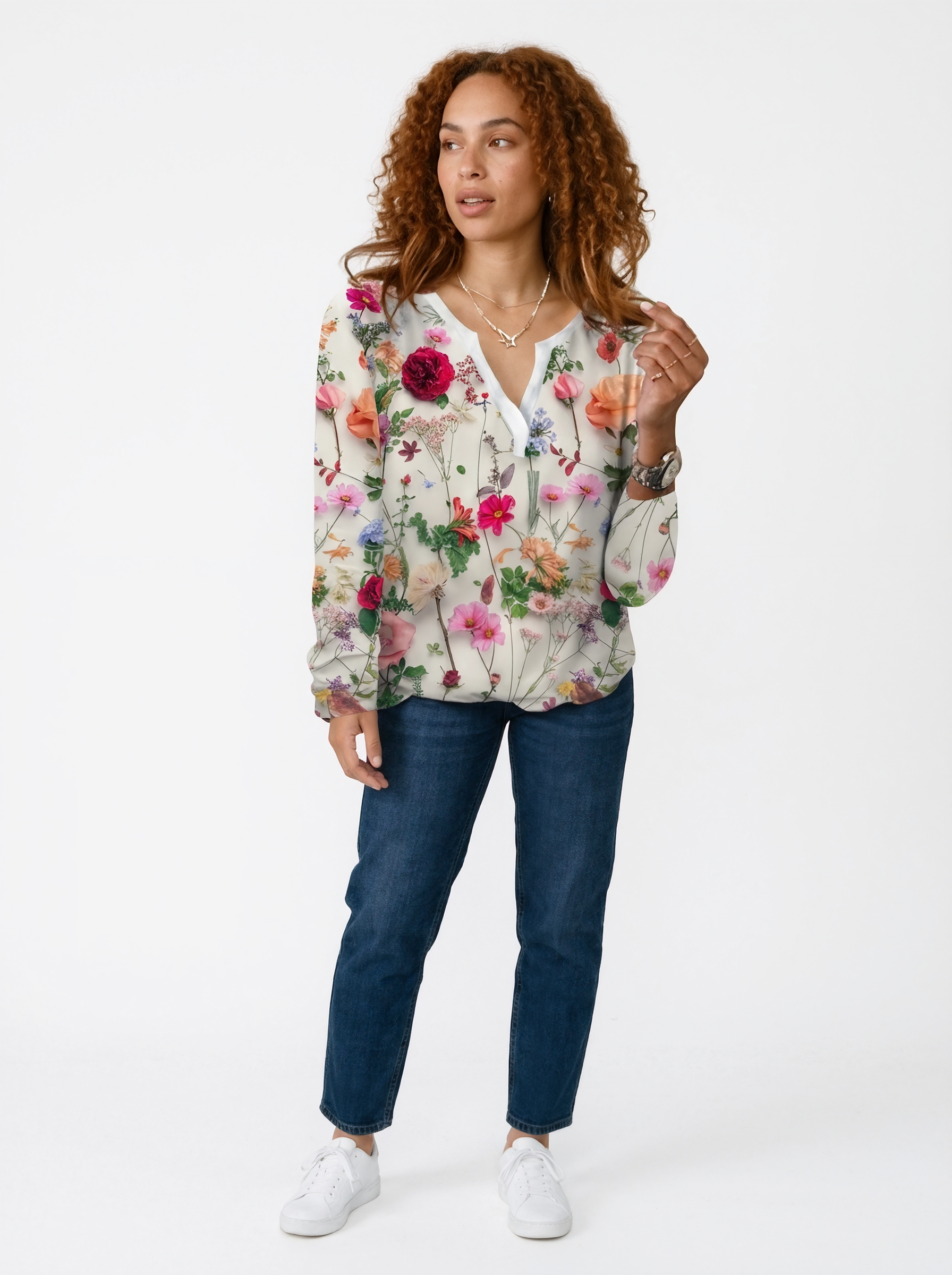 Floral Print Relaxed Blouse